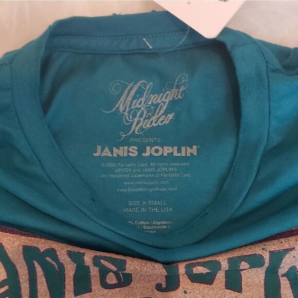 Midnight Rider Janis Joplin Capital District Unisex Tee Size Extra Small NWT - Picture 7 of 7